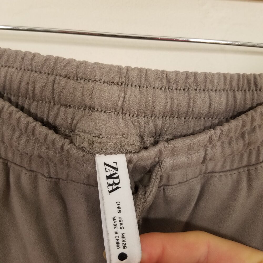 Zara Faux Suede Jogger Pants Size S - Picture 3 of 5